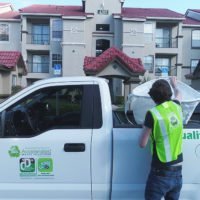 AWS employee with company truck